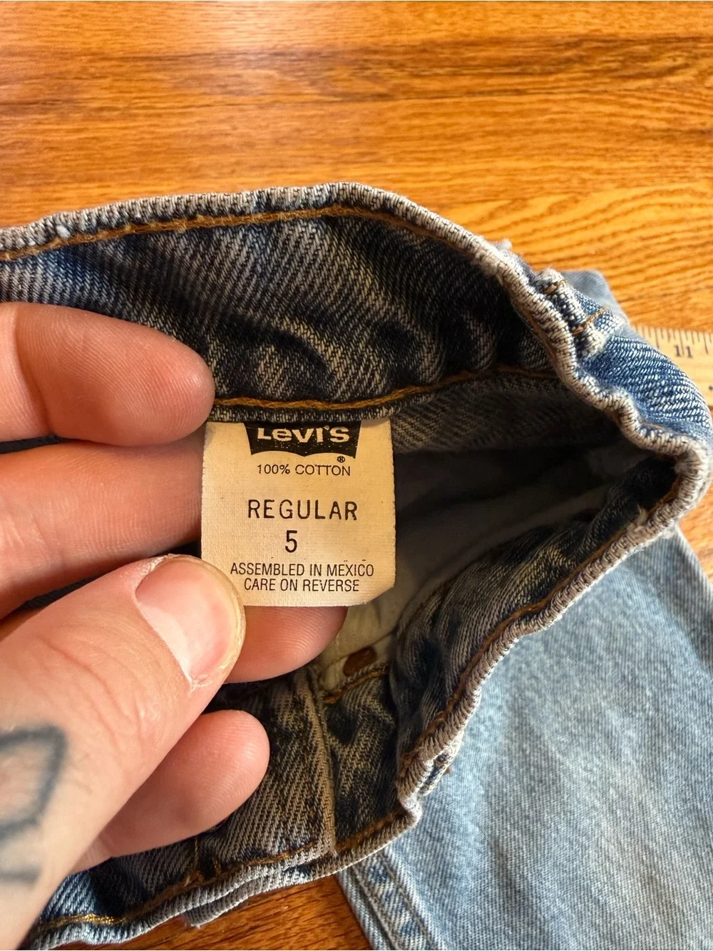 Vintage 80s 90s Levi’s Jeans, Orange Tab Pants (Kids Youth Size 5) 31150-0214